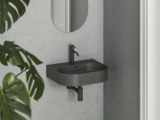Ravak Umyvadlo Ceramic Slim Wall O 55 N, s otvorem pro baterii, s přepadem, bílá matná